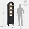 Best Choice Products 72 Tall Narrow Storage Cabinet w/ Adjustable Shelves, 4-Tier Modern Arched Bookcase"